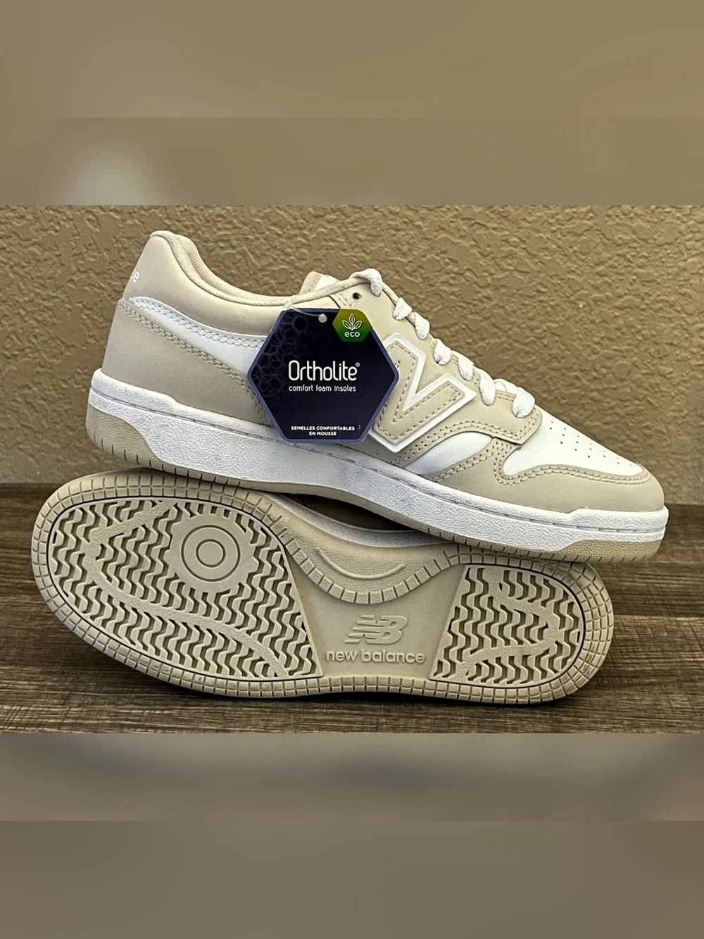 New Balance 480 Men's Shoes Beige & White Color Size- 5.5